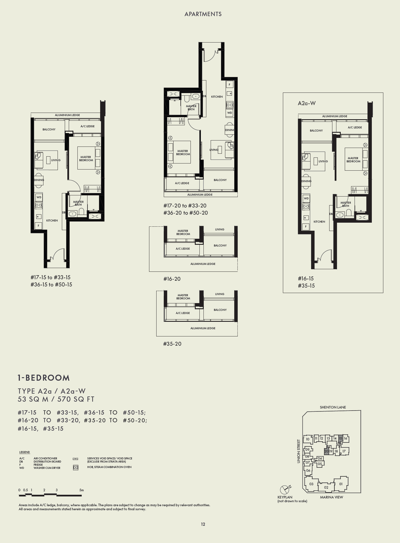 W Residences Marina View - Singapore 1 Bedroom Floor Plan 2