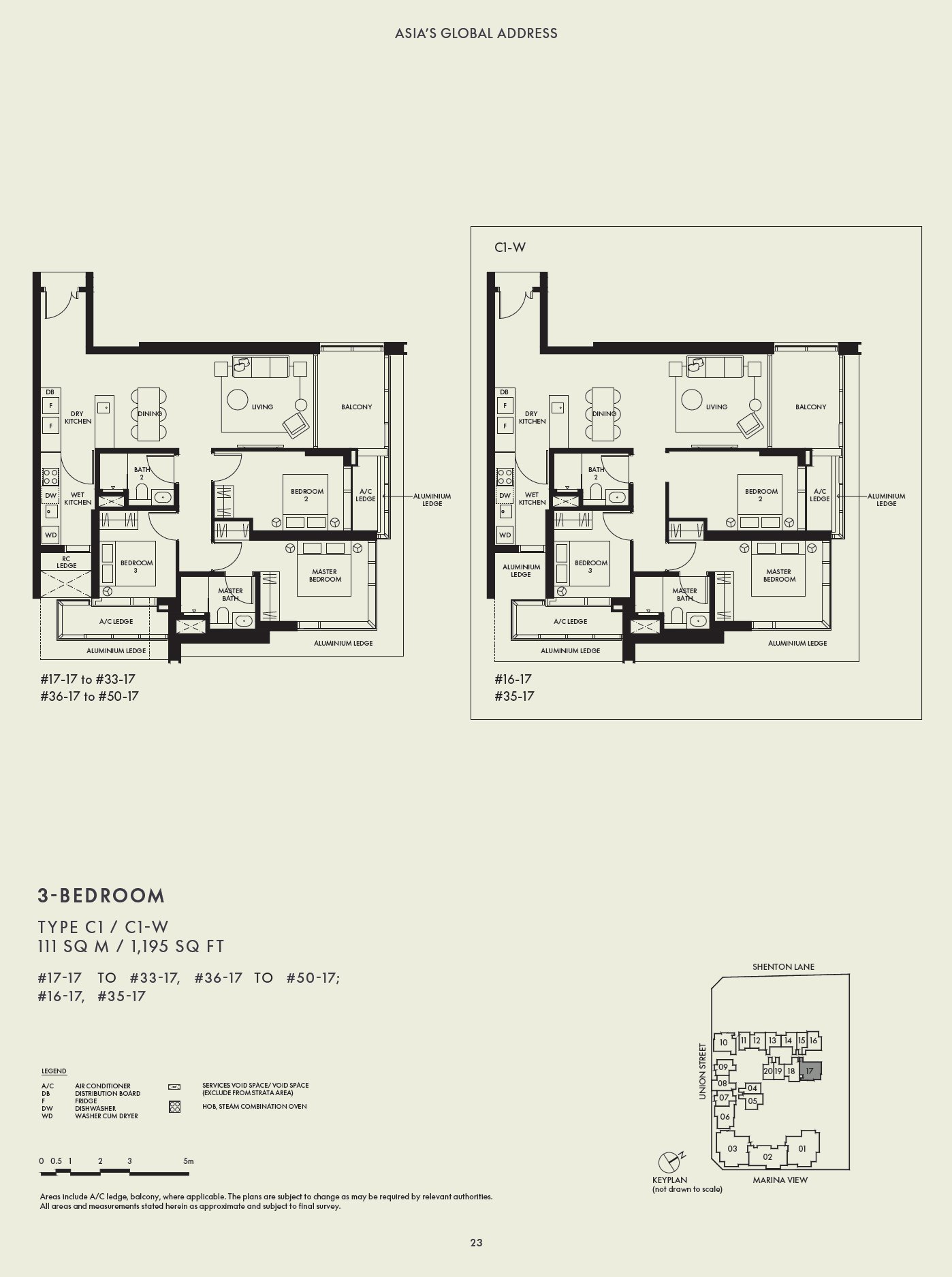 W Residences Marina View - Singapore 1 Bedroom Floor Plan 8