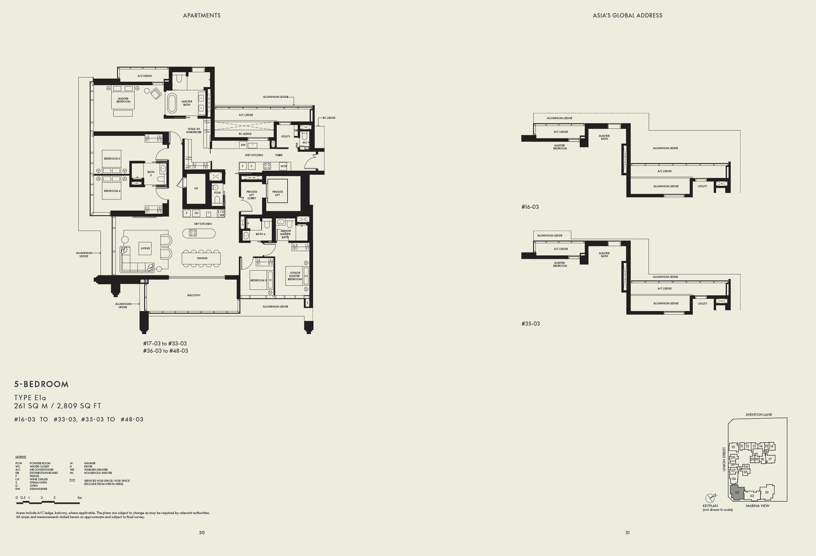 W Residences Marina View - Singapore 1 Bedroom Floor Plan 10