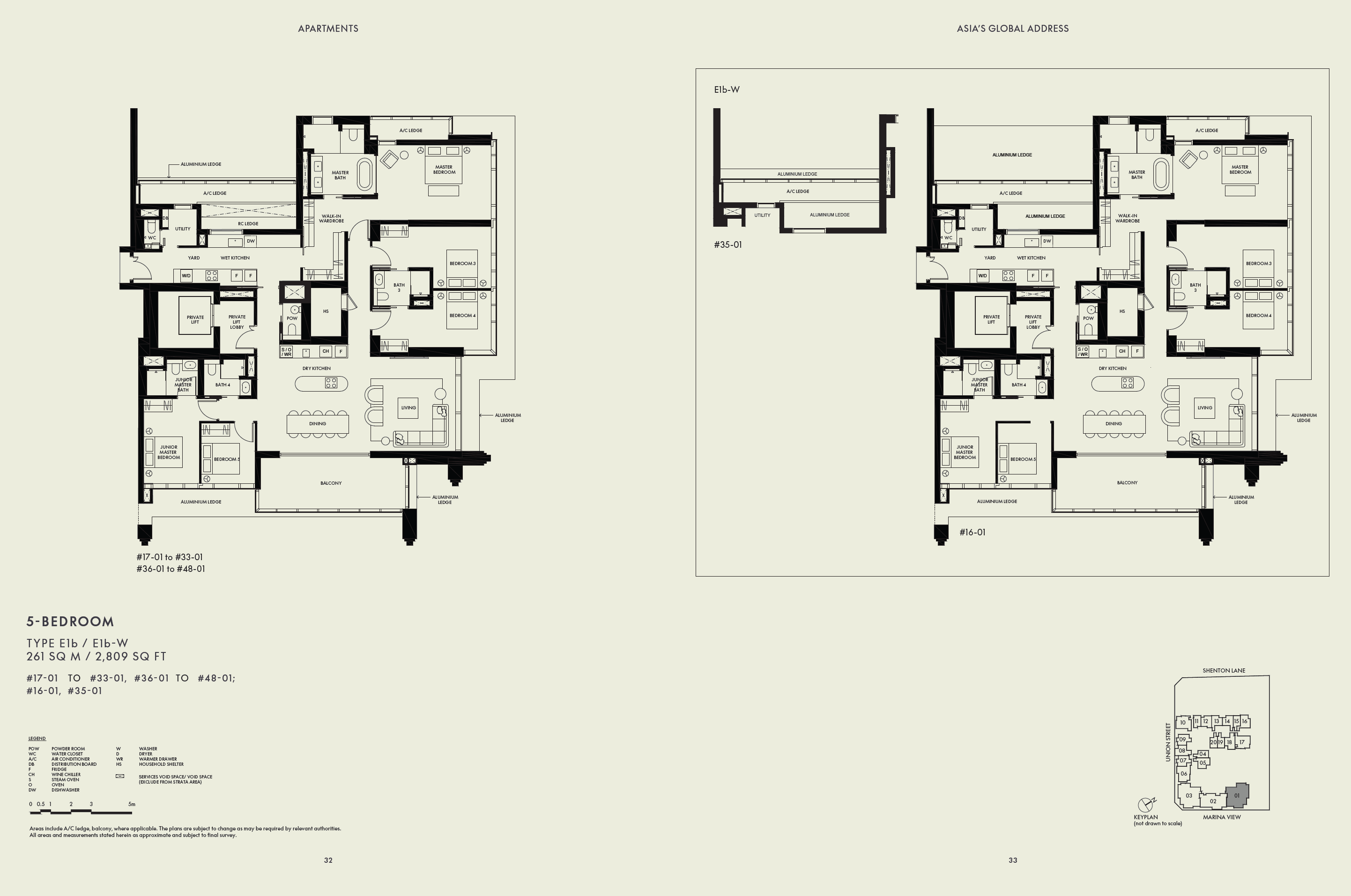 W Residences Marina View - Singapore 1 Bedroom Floor Plan 12